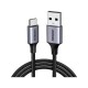 CABLE UGREEN USB-A USB-C ALUMINUM BRAID 1M BLACK